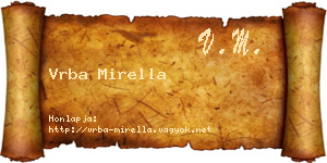 Vrba Mirella névjegykártya