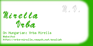 mirella vrba business card